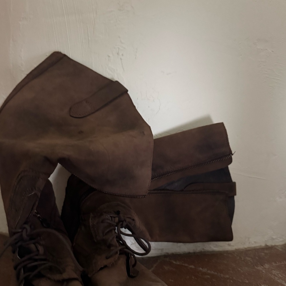 LIBERTY Black Dark Brown Leather Boots